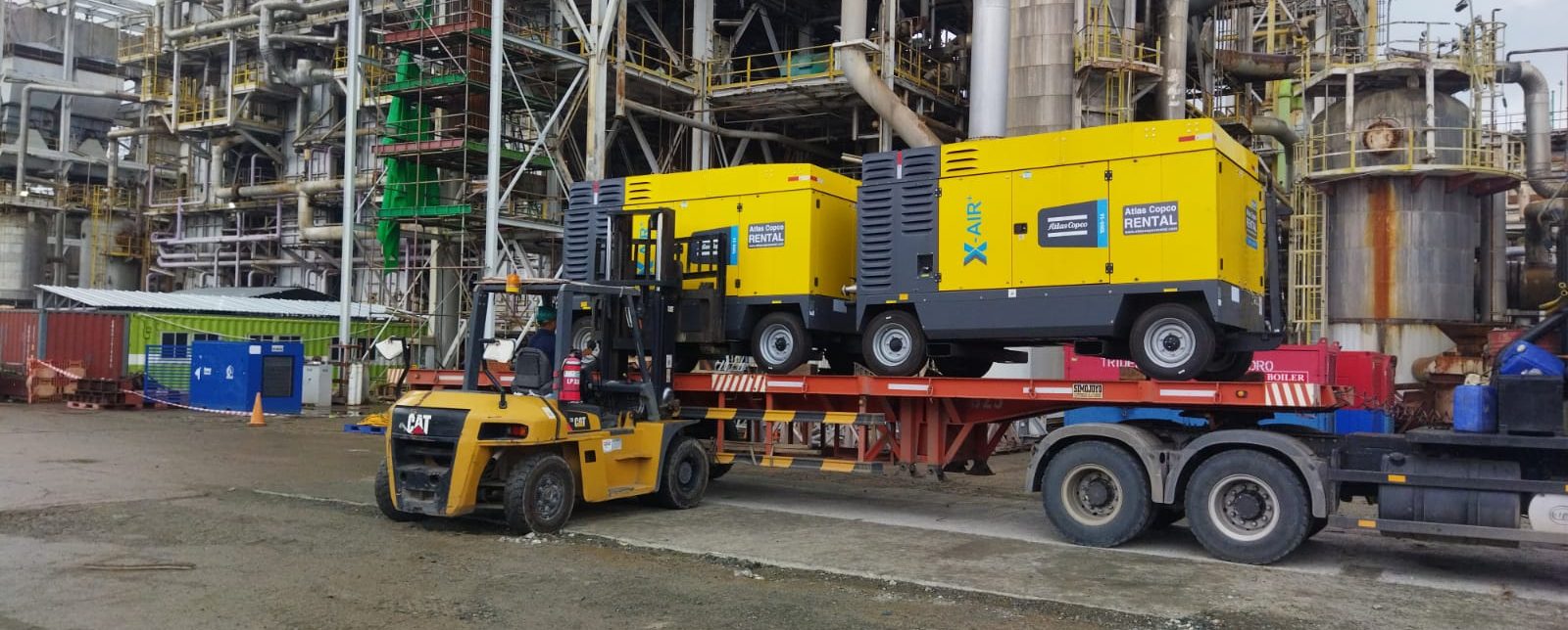 Rental of 920 CFM, 150 PSIG Portable Air Compressors for the Pupuk Kaltim Plant Turnaround in Bontang